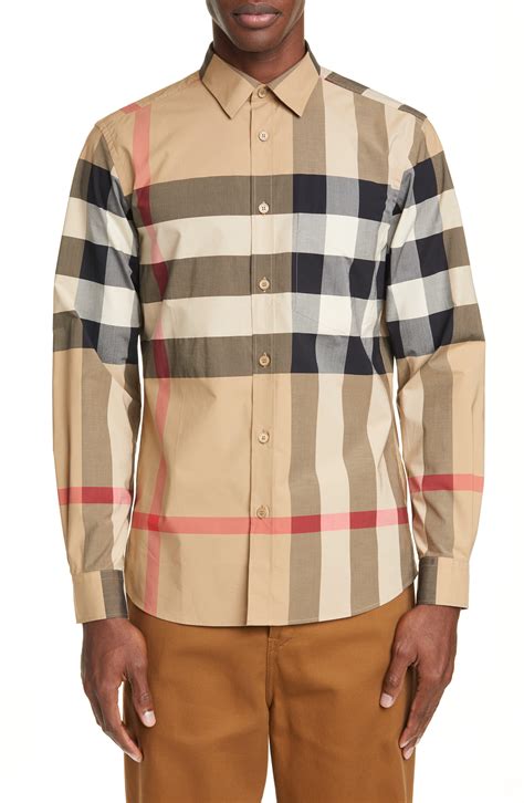 burberry shirt collar trim|burberry plaid shirt men's.